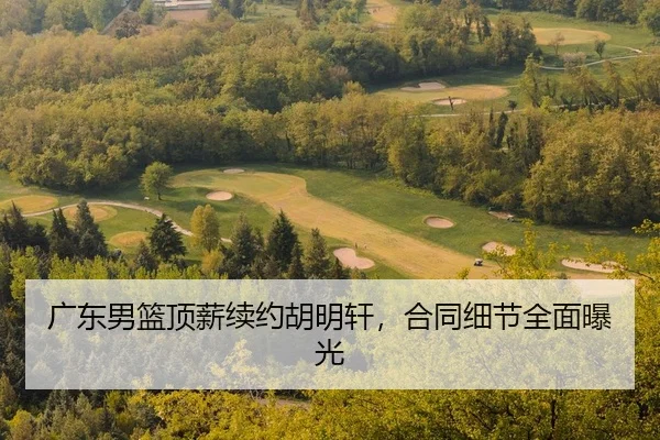 广东男篮顶薪续约胡明轩，合同细节全面曝光